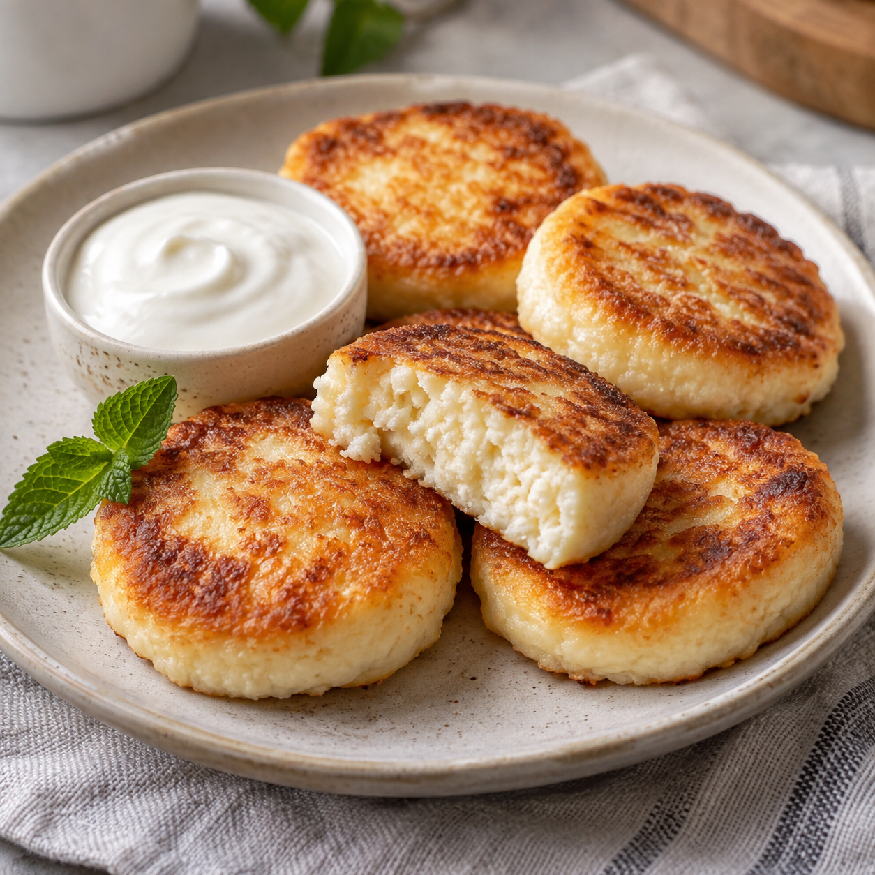 Сырники с рисовой мукой — фото готового блюда