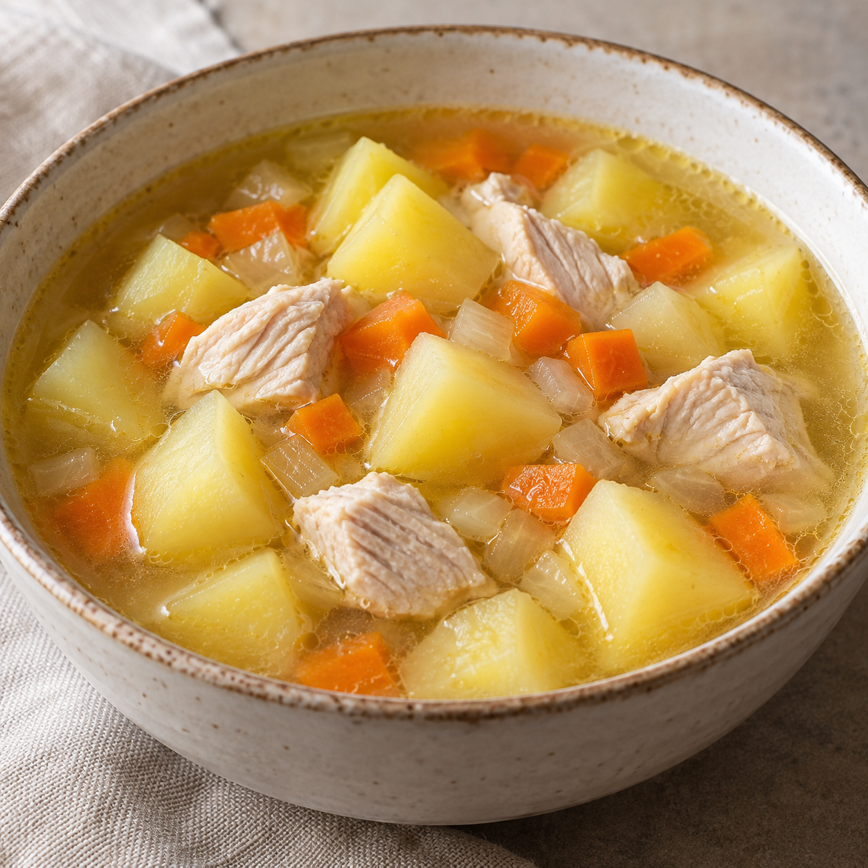 Картофельный суп с курицей
