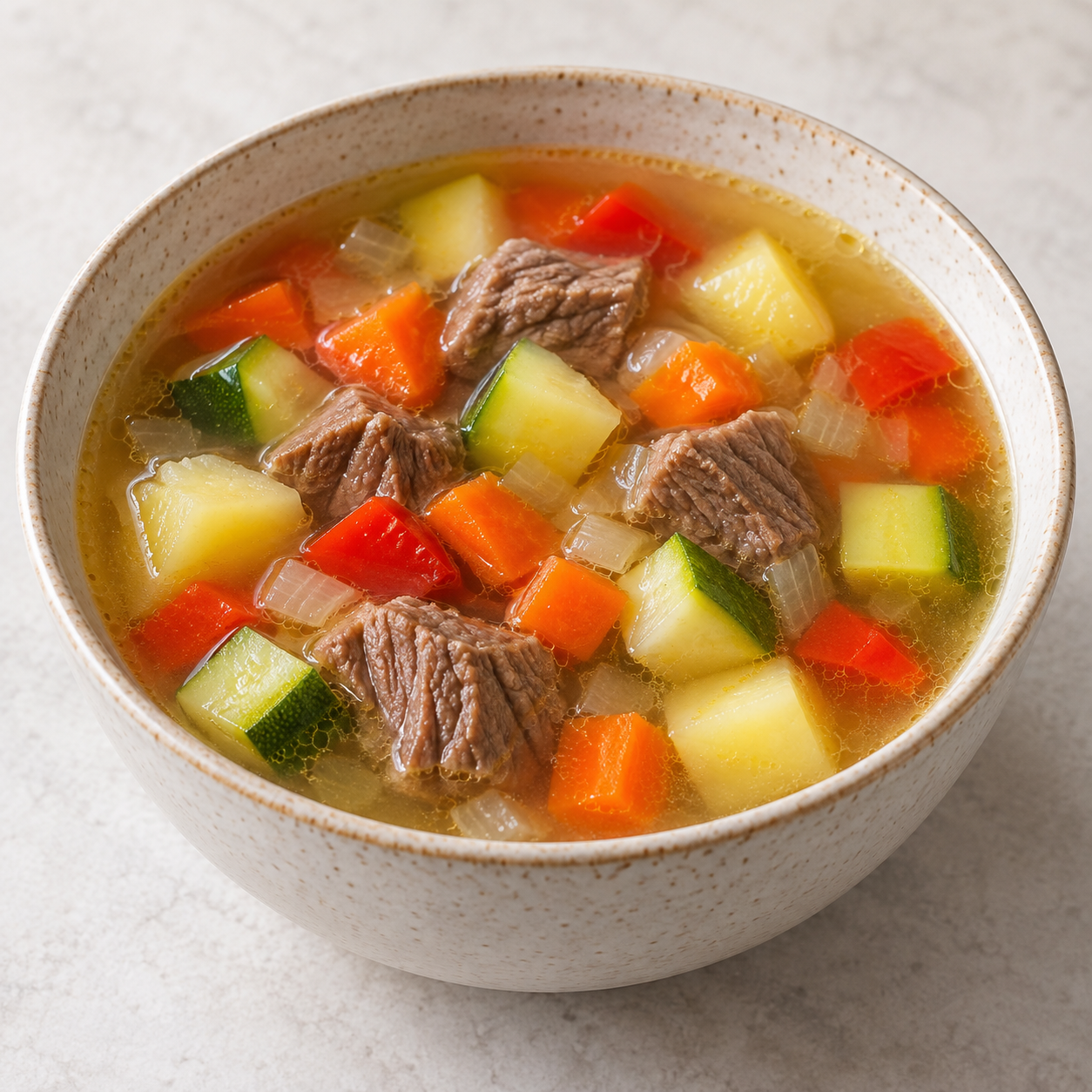 Суп с говядиной и овощами